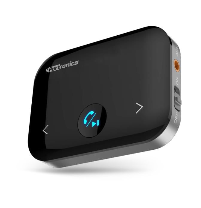 Portronics Auto 14 POR-1153 2-in-1 Bluetooth Transmitter & Receiver Adaptor (Black)
